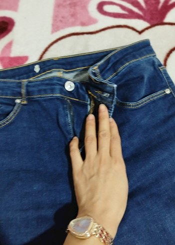 Kadın Mavi Normal Boy Kot Pantolon - Görsel 3