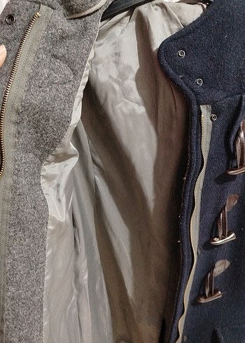 Düğmeli kadın lacıvert Kaban - Görsel 3