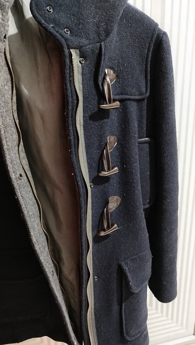 Düğmeli kadın lacıvert Kaban - Görsel 4