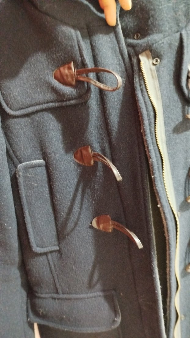 Düğmeli kadın lacıvert Kaban - Görsel 5