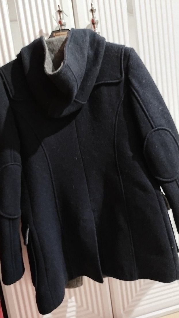 Düğmeli kadın lacıvert Kaban - Görsel 2