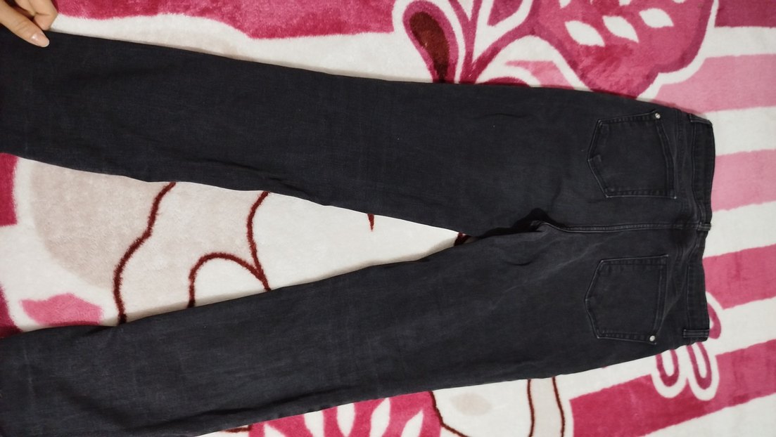 Düğmeli Siyah Regular Fit Kadın Jean - Görsel 2