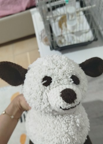 Beyaz ve Gri Peluş Köpek Oyuncakları - Görsel 4