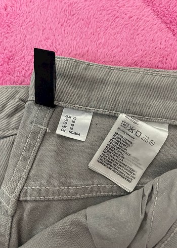 Kızlar için Gri Bol Kesim Pamuk Pantolon - Görsel 2