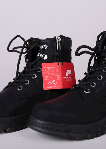 Orjinal Ürün Siyah Bağcıklı Kadın Bot - Görsel 4