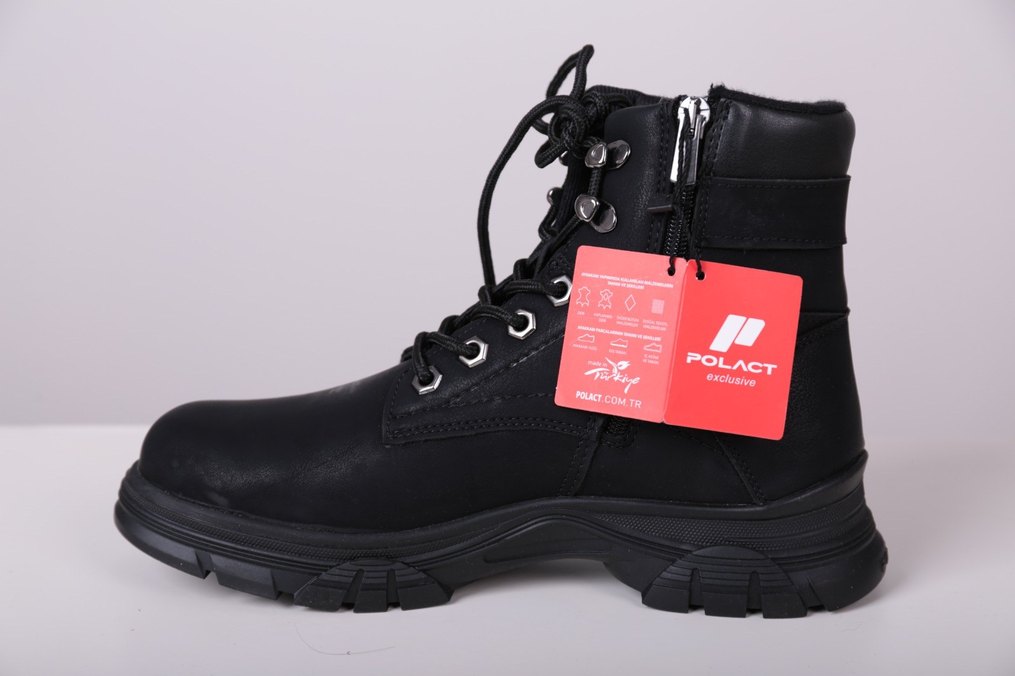 Orjinal Ürün Siyah Bağcıklı Kadın Bot - Görsel 2