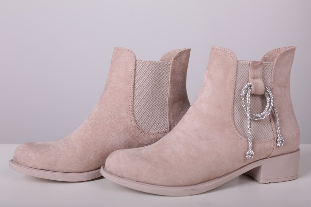 Pembe Süet Zincir Detaylı Kadın Bot - Görsel 4