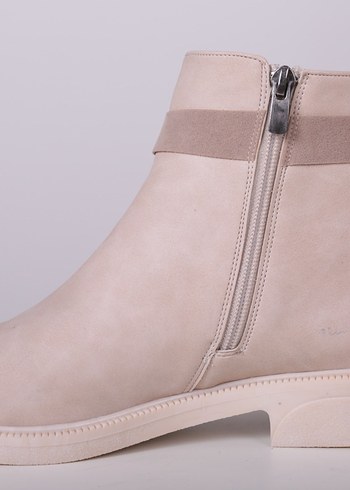 Bej Süet İşlemeli Tokalı Kadın Bot - Görsel 2