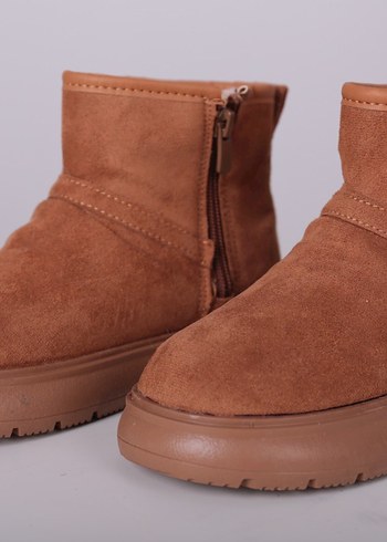 kız çocuk Süet Kahverengi Normal Topuk Bot - Görsel 4