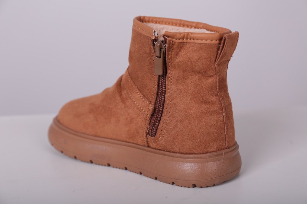 kız çocuk Süet Kahverengi Normal Topuk Bot - Görsel 3