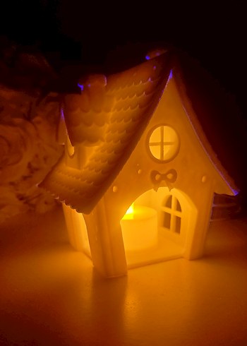 Işıklı Beyaz Ev Figürü - Görsel 4