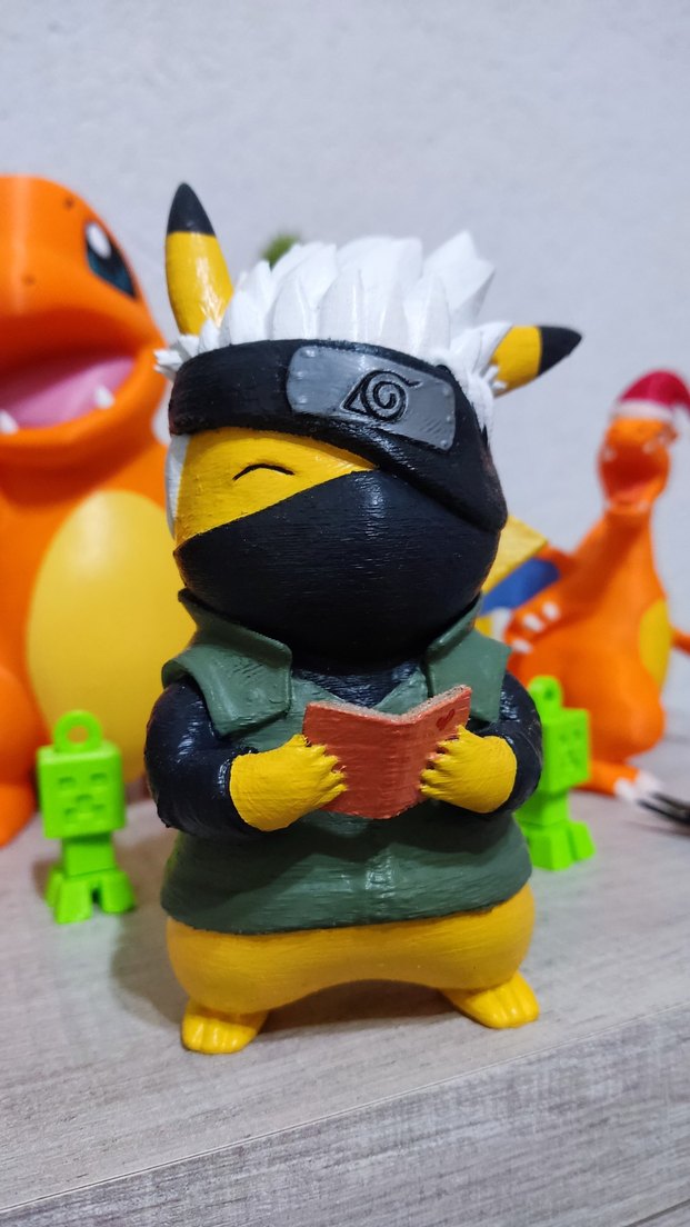 Kakashi Kostümlü Pikachu Figürü - Görsel 5