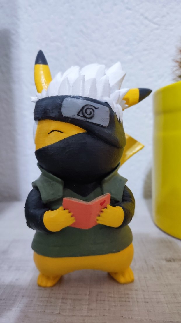 Kakashi Kostümlü Pikachu Figürü - Görsel 3