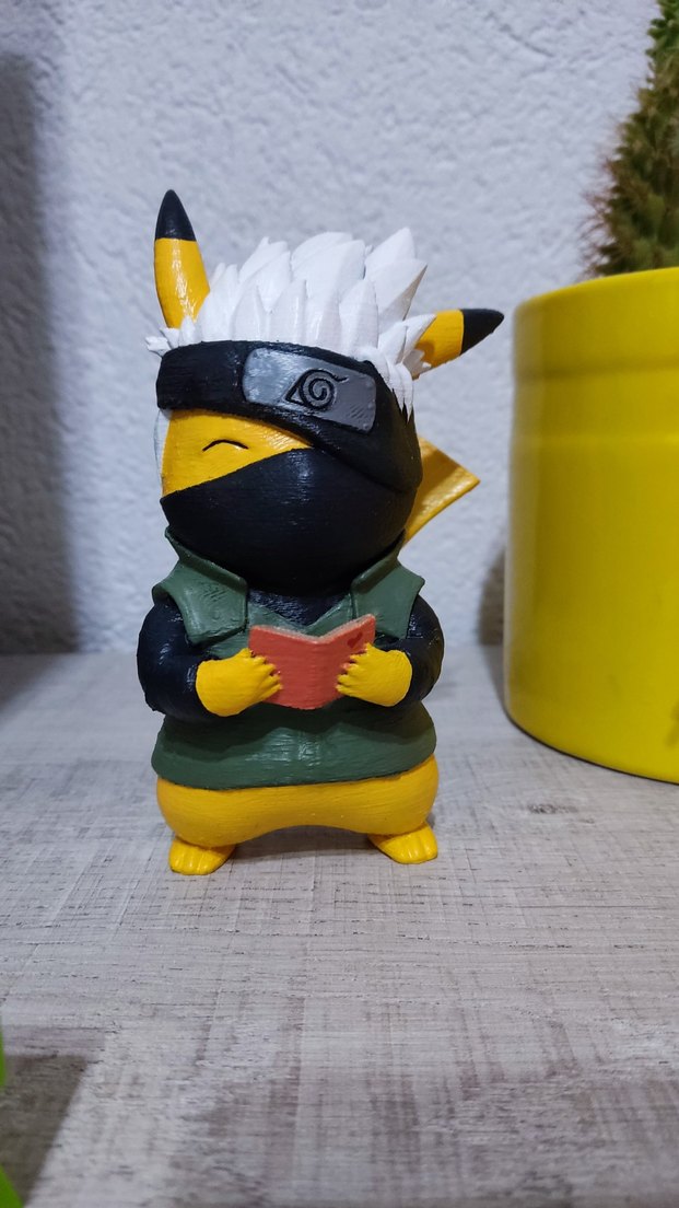 Kakashi Kostümlü Pikachu Figürü - Görsel 4