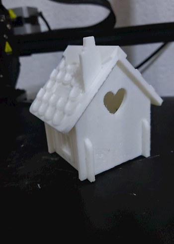 Beyaz Ev Şeklinde Mumluk - Görsel 3