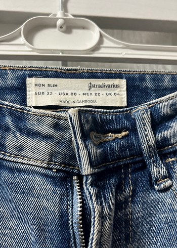 Kadın Mavi Midi Boy Dar Kesim Denim Jean - Görsel 2