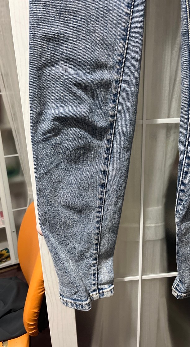 Kadın Mavi Midi Boy Dar Kesim Denim Jean - Görsel 4