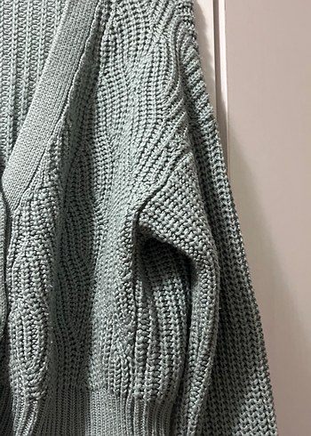 Bohem Gri Kadın Triko Hırka - Görsel 3
