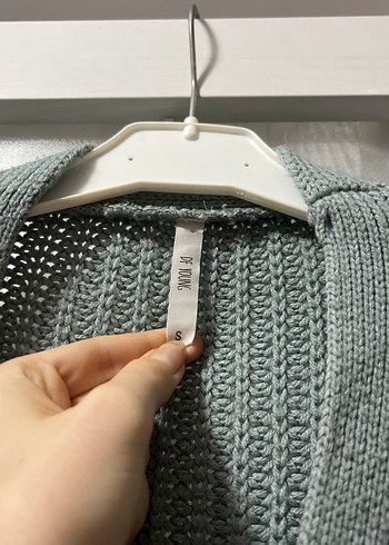 Bohem Gri Kadın Triko Hırka - Görsel 4