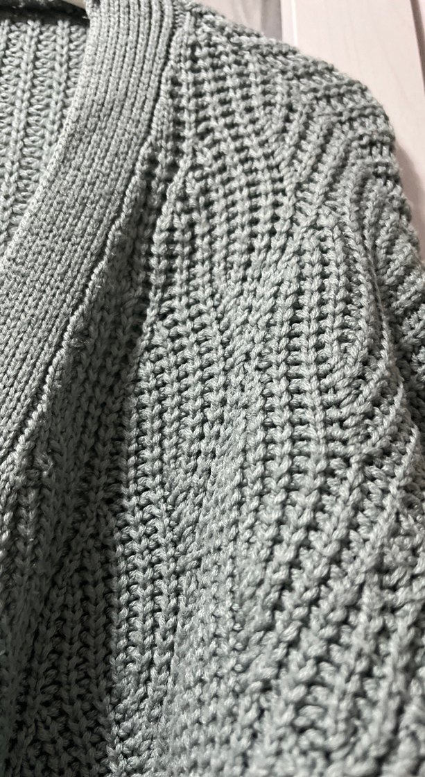 Bohem Gri Kadın Triko Hırka - Görsel 5