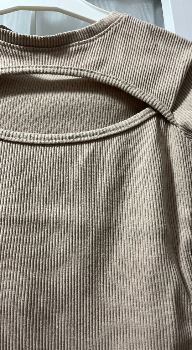 Kız Çocuk Bej Kısa Kollu Fit Tişört - Görsel 3