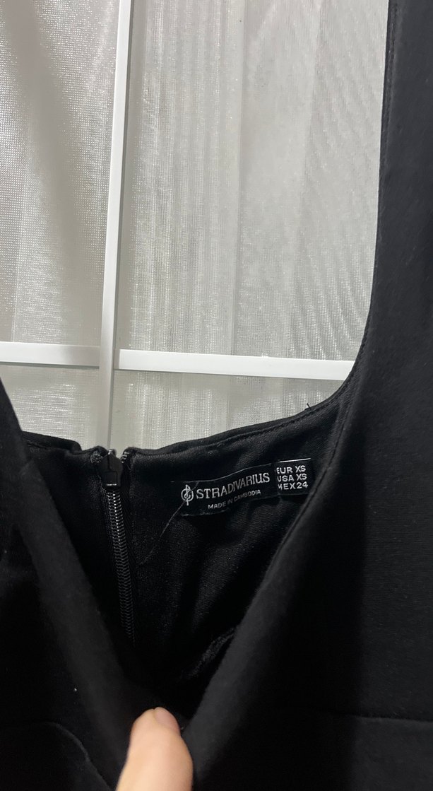 Siyah Straplez Midi Kadın Elbise - Görsel 4