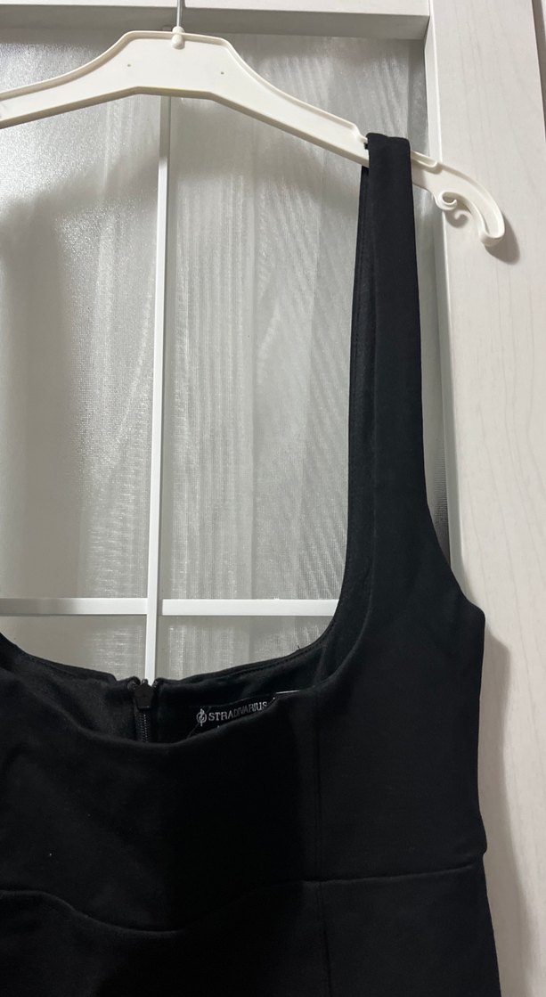 Siyah Straplez Midi Kadın Elbise - Görsel 3