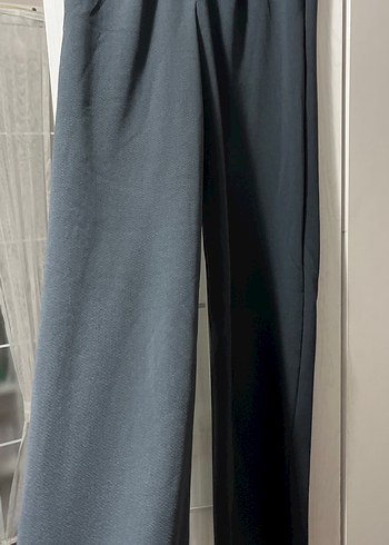 Gri Pilili Midi Kadın Kumaş Pantolon - Görsel 2