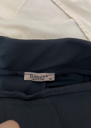 Gri Pilili Midi Kadın Kumaş Pantolon - Görsel 5