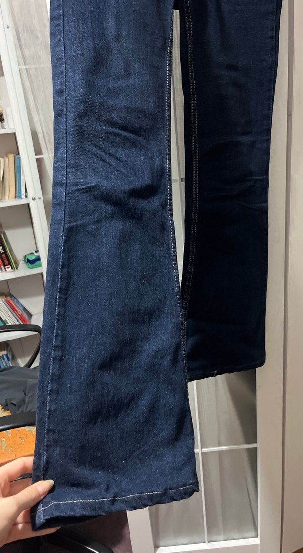 Kadın Lacivert Fitted Midi Denim Jean - Görsel 3