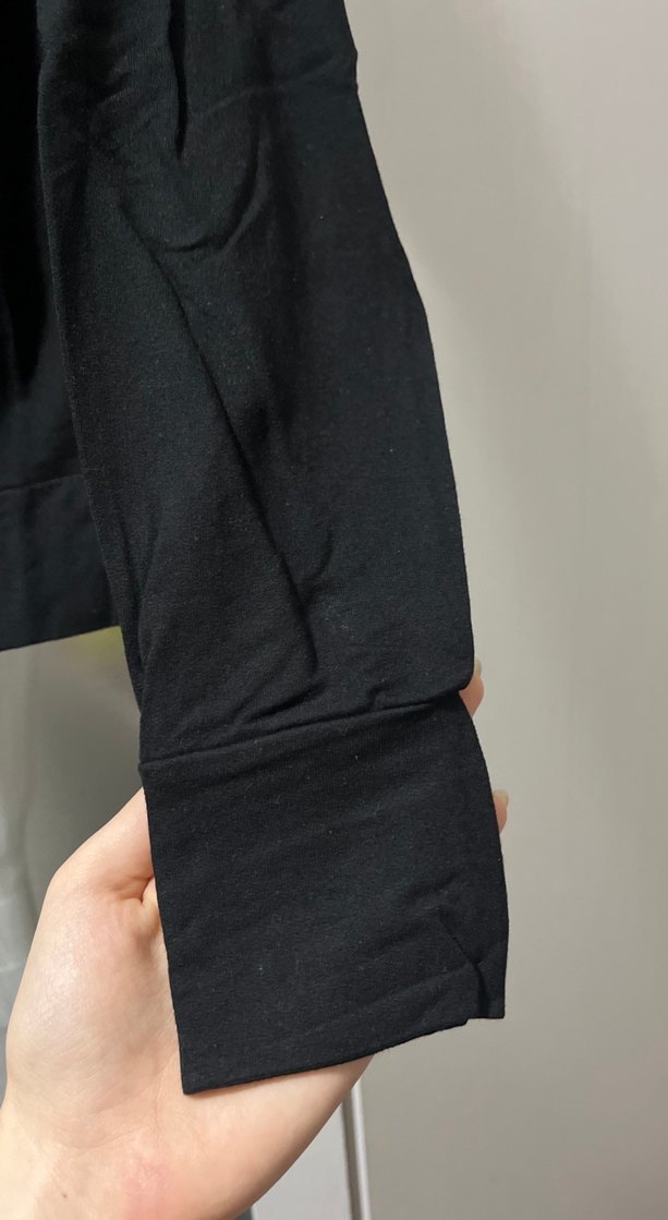 Kadın Siyah Yüksek Yakalı Sweatshirt - Görsel 2