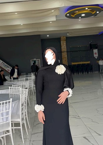 Siyah Uzun Drapeli Gotik Kadın Elbise - Görsel 5