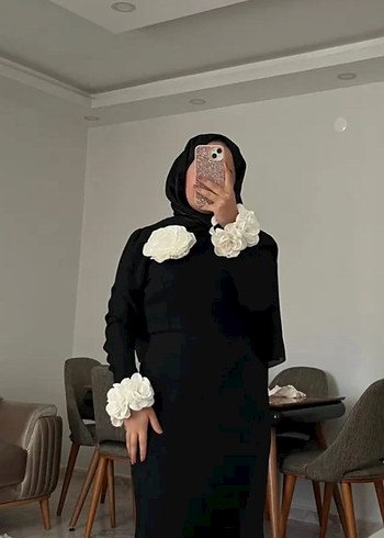 Siyah Uzun Drapeli Gotik Kadın Elbise - Görsel 2