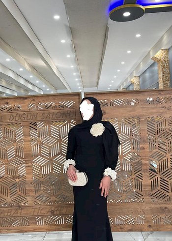 Siyah Uzun Drapeli Gotik Kadın Elbise - Görsel 4