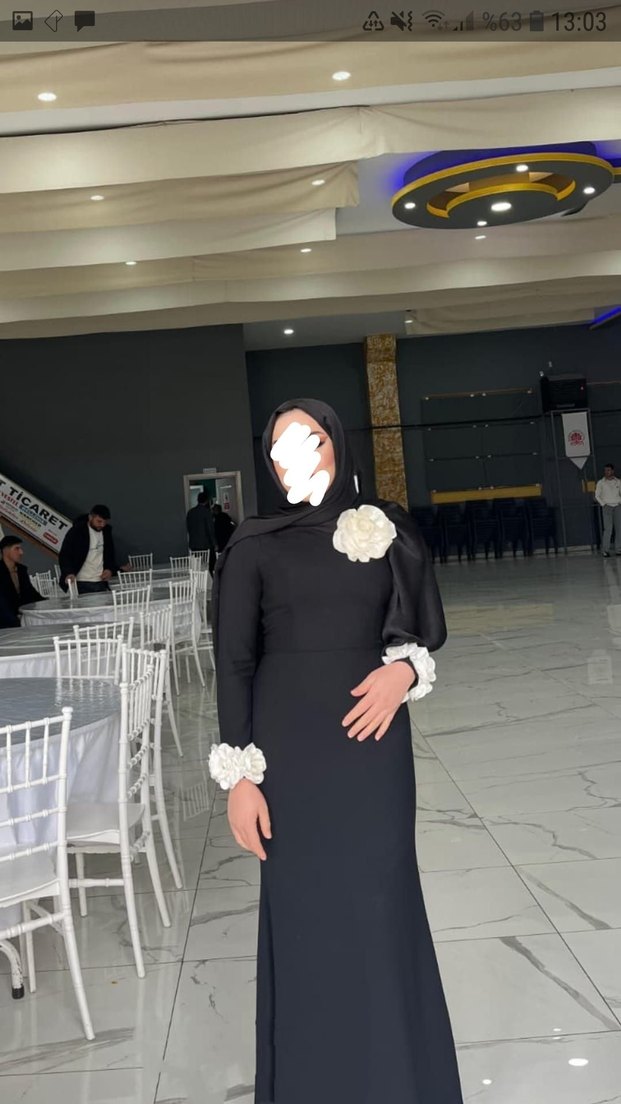 Siyah Uzun Drapeli Gotik Kadın Elbise - Görsel 5