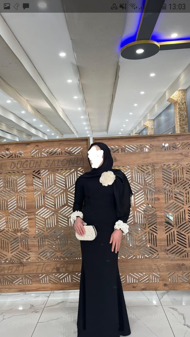 Siyah Uzun Drapeli Gotik Kadın Elbise - Görsel 4