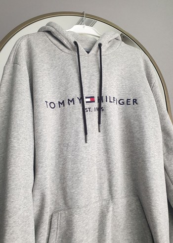 Tommy Hilfiger Gri Kapüşonlu Sweatshirt - Görsel 3