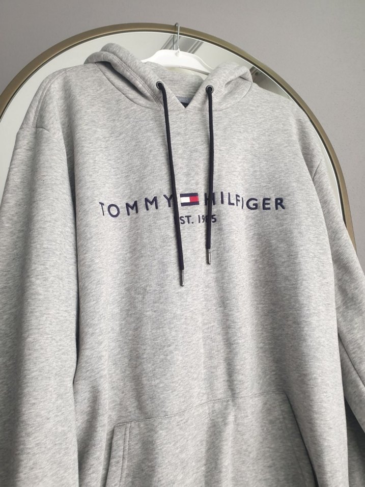 Tommy Hilfiger Gri Kapüşonlu Sweatshirt - Görsel 3