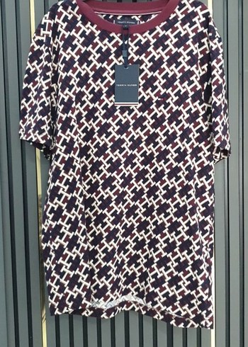 Bordo Desenli Bel Detaylı Erkek Tişört - Görsel 3