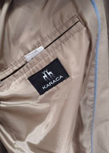 Bej Düğmeli erkek Trençkot - Görsel 6