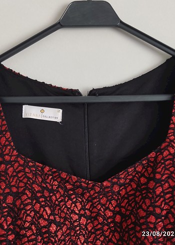 Bordo Yılan Desenli Uzun Abiye Elbise - Görsel 3