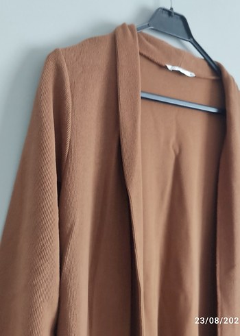 Kadın Bej Uzun Süet Salaş Kaban - Görsel 2