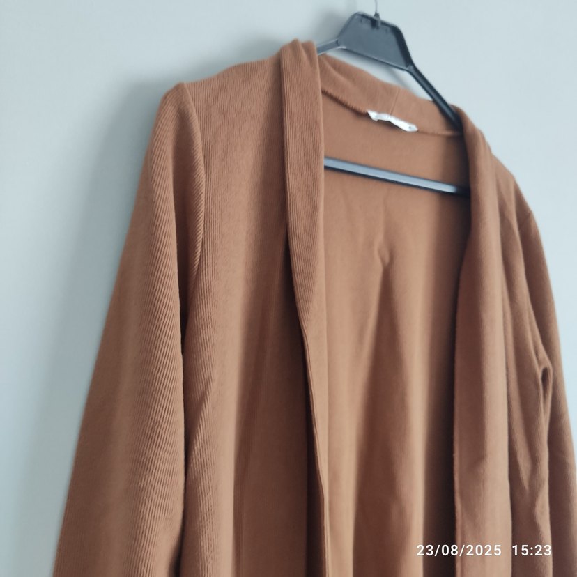 Kadın Bej Uzun Süet Salaş Kaban - Görsel 2