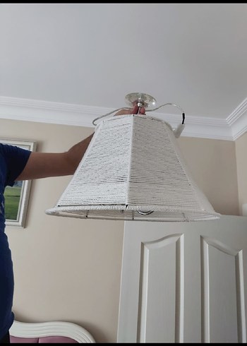 Beyaz İpli Tavan Lambası - Görsel 4