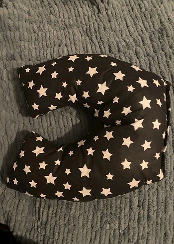 Gri Yıldız Desenli Emzirme ve Hamilelik Yastığı - Görsel 2