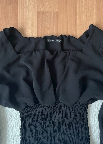 Uzun Kollu Siyah Kadın Bluz - Görsel 3