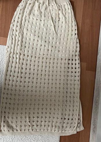 Bej Örgü Bohem Kadın Uzun Etek - Görsel 2