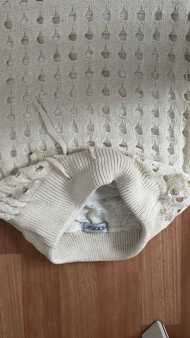 Bej Örgü Bohem Kadın Uzun Etek - Görsel 3