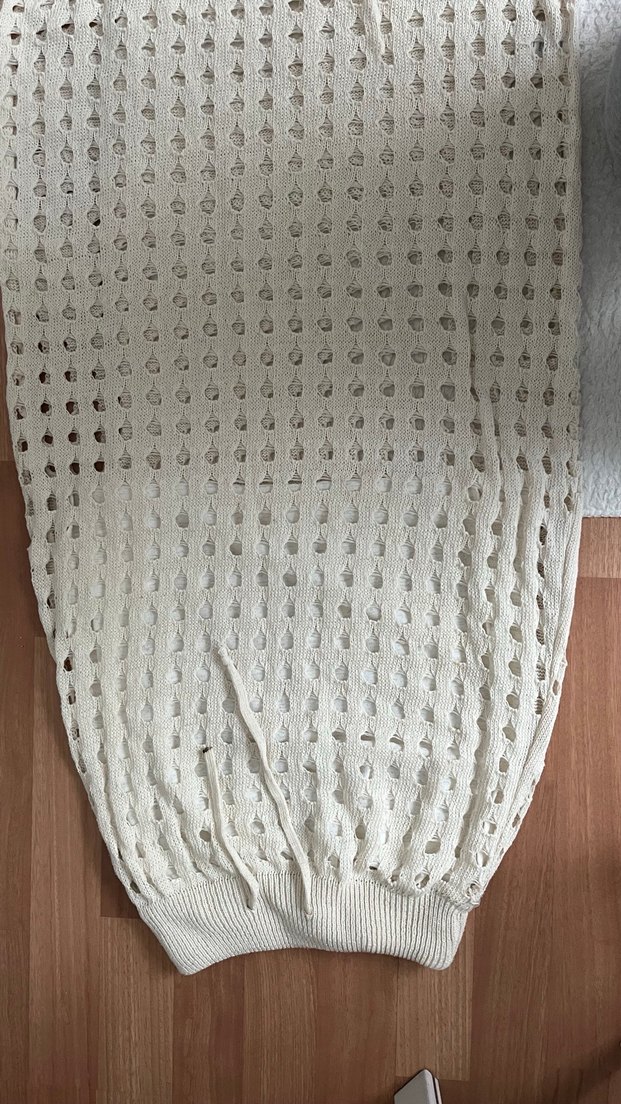 Bej Örgü Bohem Kadın Uzun Etek - Görsel 5