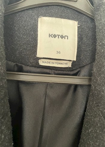 Koyu Gri Uzun Kaban - Görsel 2